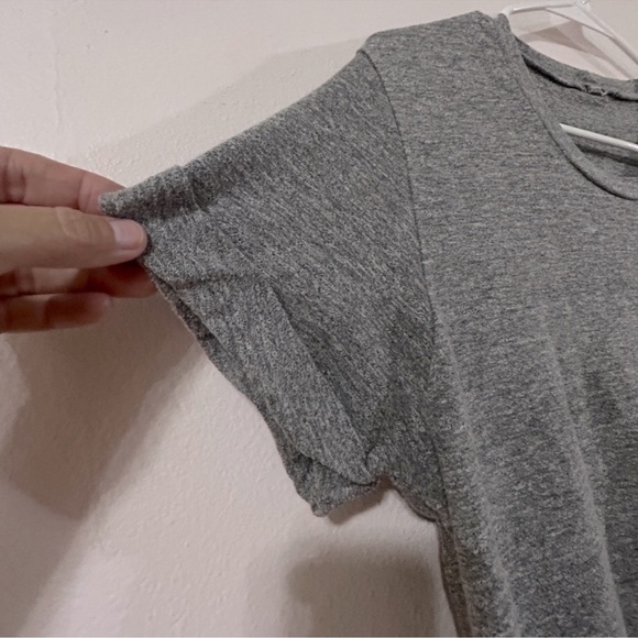 Monrow Crop Tee in Gray Sz M - Picture 5 of 5